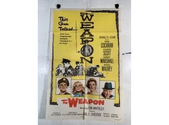 Vintage Folded One Sheet Movie Poster The Weapon 1957