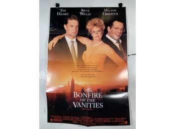 Vintage Folded One Sheet Movie Poster The Bonfire Of The Vanities 1990