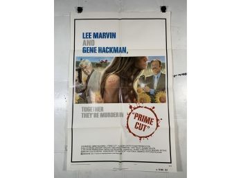 Vintage Folded One Sheet Movie Poster Prime Cut 1972