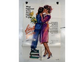 Vintage Folded One Sheet Movie Poster Private Lessons 1981