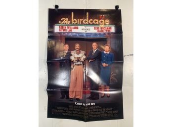 Vintage Folded One Sheet Movie Poster Double Sided The Birdcage 1996