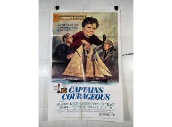 Vintage Folded One Sheet Movie Poster Captains Courageous 1973