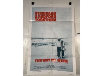 Vintage Folded One Sheet Movie Poster The Way We Were 1973