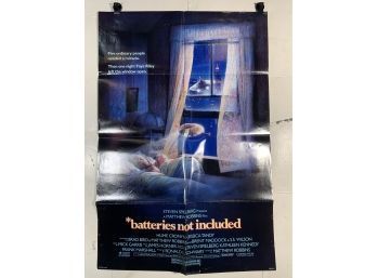 Vintage Folded One Sheet Movie Poster Batteries Not Included 1987