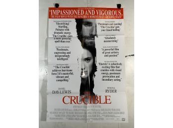 Vintage Folded One Sheet Movie Poster Double Sided The Crucible
