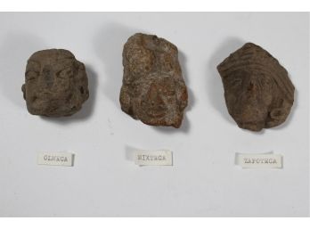 Pre Columbian Pottery Heads