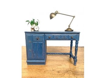 Custom Painted Vintage Denim Finished Desk