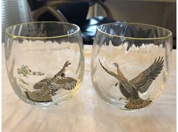Lovely Wild Turkey And Grouse Glassware