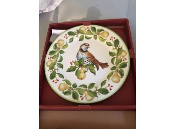 Large Serving Plate In Box. Andrea By Sadek.  Partridge In A Pear Tree. In Box