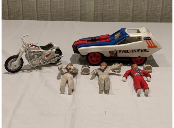 Vintage - 1970’s - Evil Knievel Lot - By Ideal Toy Corp