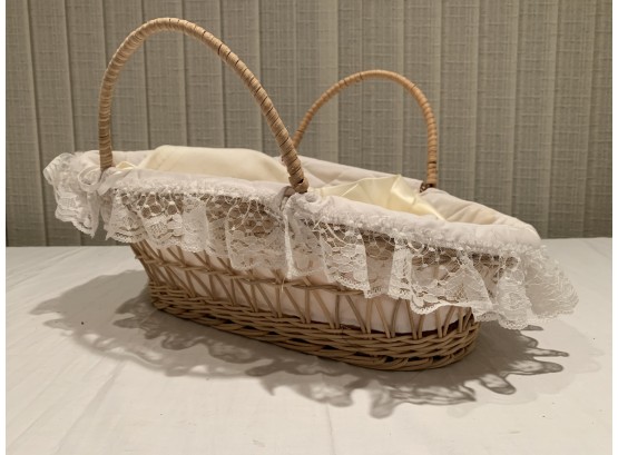 Vintage - Wicker Doll Basket