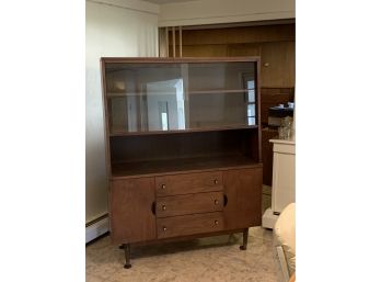 Stunning Mid Century Modern - Wood & Formica China Cabinet