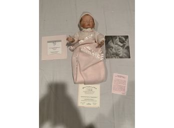 Vintage Numbered Porcelain “sleeping Baby “ Doll From Yolanda Bello Collection & The Ashton-drake Collection