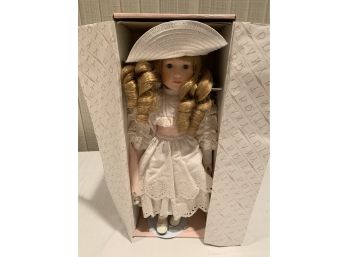 Vintage - Hand Painted Porcelain “brittany” Doll By Rose Pinkul & Danbury Mint