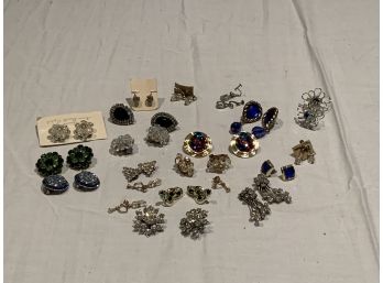 Lot Of Colorful Costume Jewelry Earrings
