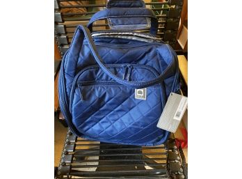 Brand New Delsey  Rolling Underseat Carry On - Quilted In Blue - $40 Retail
