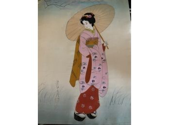 Geisha Art On Canvas - No Frame