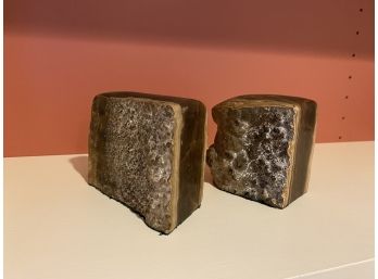 Geode/quartz Stones Bookends