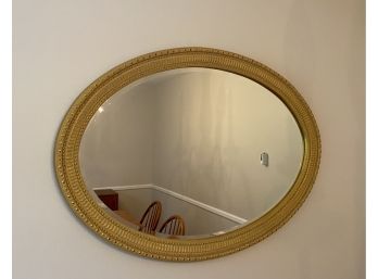 Ballad Designed Gold Oval Beveled Mirror