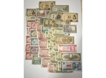Lot Of Old Foreign Paper Money      E1