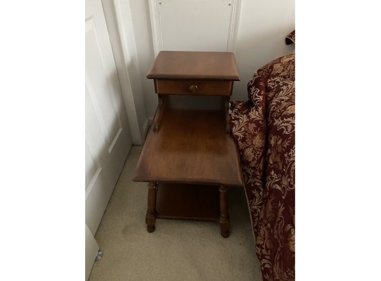 Mid  Century Two Tier Wood End Tables