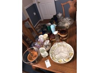 Big Lot! Assorted Home Decor, Platters, Mugs, Punch Bowl And More