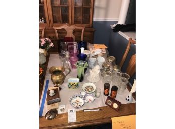 Big Lot! Solid Brass Pitcher , Berlin Wall Memorabilia , Japanese Cups And Dishes