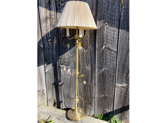 59' Brass Floor Lamp With 3 Lights
