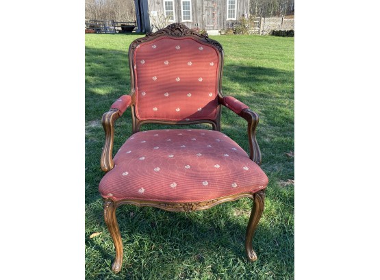 Vintage French Style Louis XV Upholstered Accent Chair Very Nice Chair