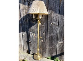 59' Brass Floor Lamp With 3 Lights