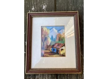 Small House Painting With Signature