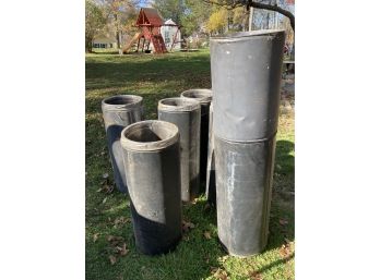 6 Pieces Of Insulated Stove Pipe One Has A Shorter Piece Added To It. All In Very Good Condition