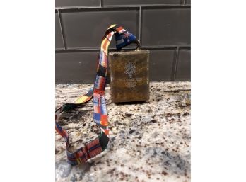 Cow Bell W/ Flags On Lanyard