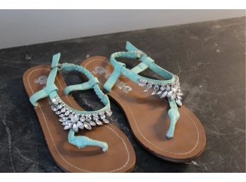 Groove Aqua With Crystal Sandals