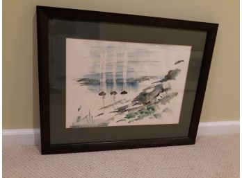 Signed Painting Lake & Mountains