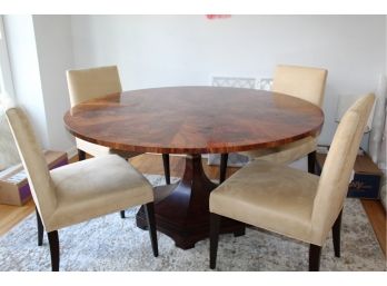Lillian August Dining Table And 4 Upholstered Chairs