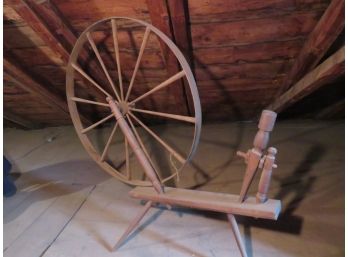 Antique Large Spinning Wheel