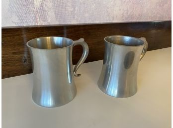 Reed & Barton Pair Pewter Mugs