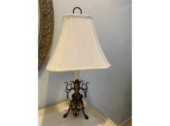 Vintage Intricate Brass Table Lamp