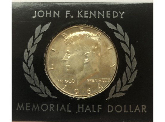 1964 Kennedy Memorial Half Dollar In Case