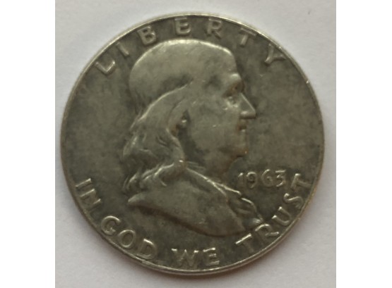 1963 Franklin Half Dollar 90 Silver
