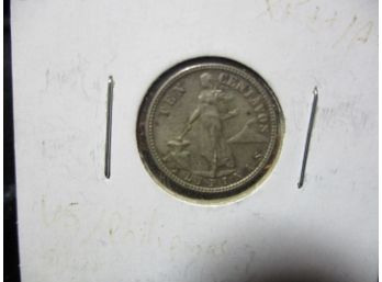 1944 U.S. - Filipinas 10 Centavos Silver Coin