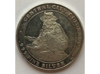 Historic Colorado Mining Dollar Coin .999 Fine Silver