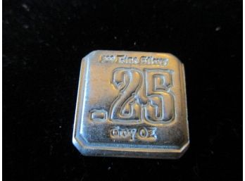 .25 Oz. (quarter Oz.) Silver Bar, Suns Of Liberty, .999 Silver