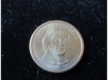 2007 D U.S. Thomas Jefferson Gold Toned Dollar Coin