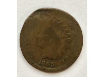 1865 Indian Head Penny (Better Looking Coin Than Picture)