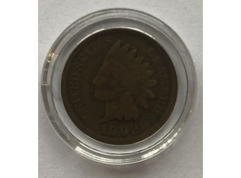 1902 Indian Head Penny Encased In Plastic Holder (See Description)