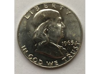 1963 UNC Franklin Half Dollar