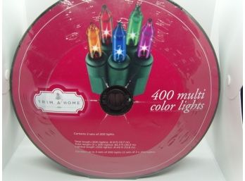 Large Roll Of 400 NEW Color Christmas Lights ~ Trim A Home ~ Over 80 Feet Of Lights