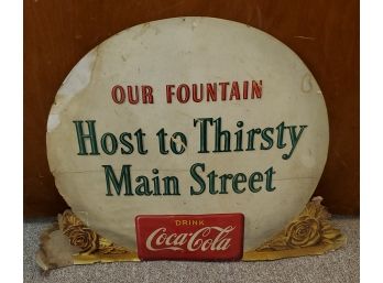 Very Rare Vintage Coca Cola Store Advertisement